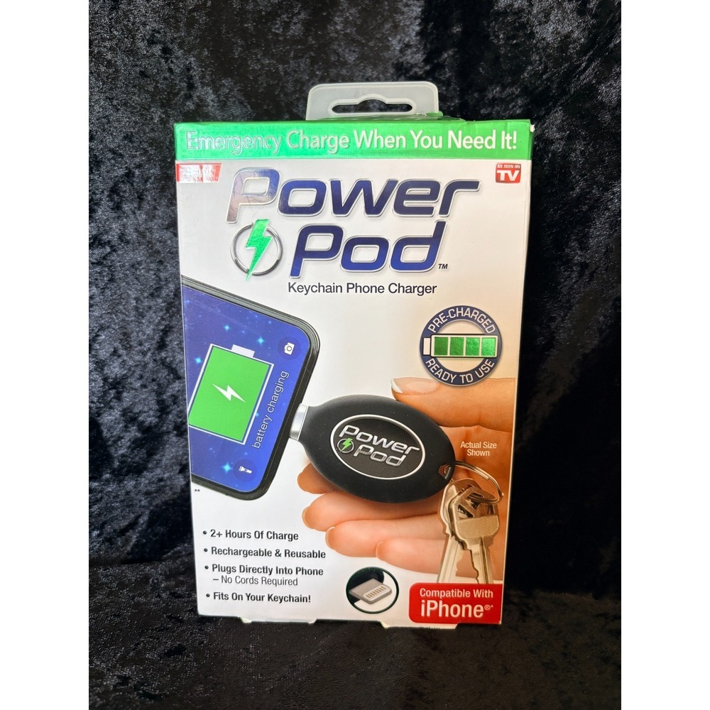 New Power Pod Portable Emergency Phone Charger Compatible With iPhone